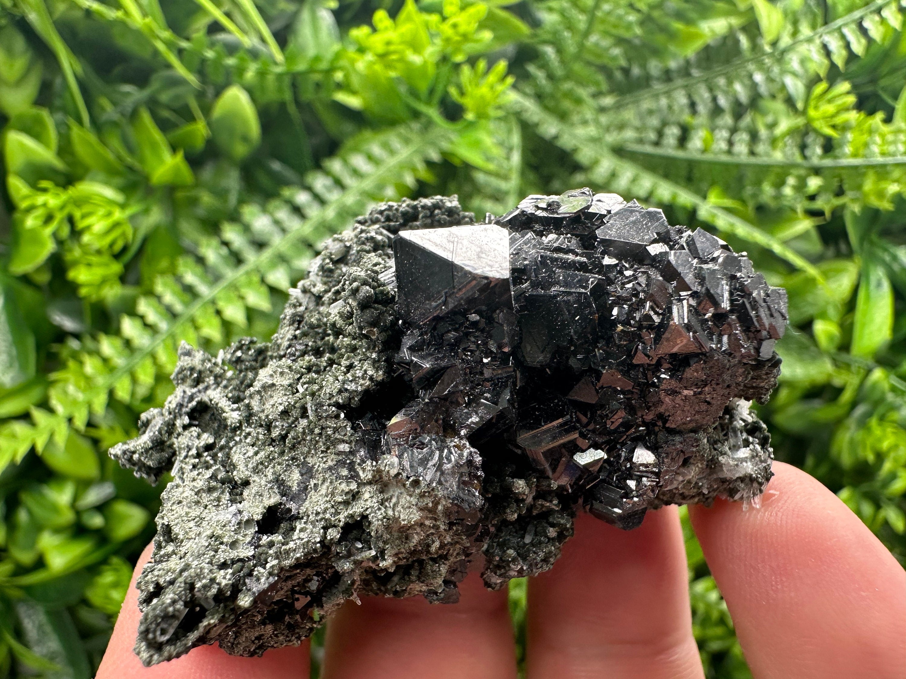 Sphalerite on Quartz Cluster, Bulgaria Mineral Specimen
