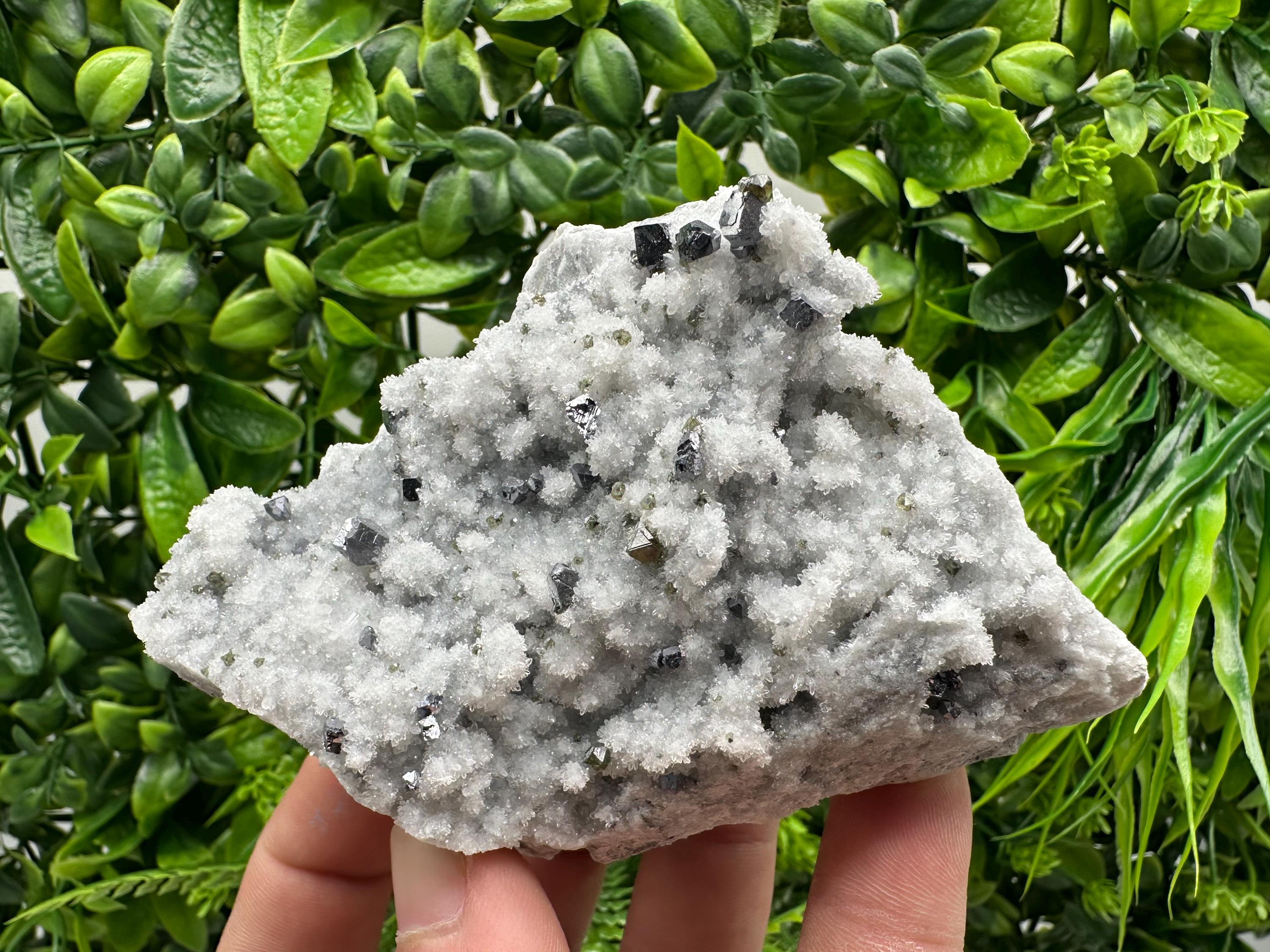 Mirror Galena with Cleiophane on Chalcedony, Madan Bulgaria