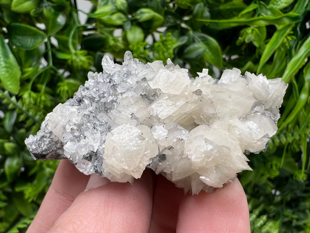 Calcite on Quartz Specimen: Borieva Mine, Bulgaria