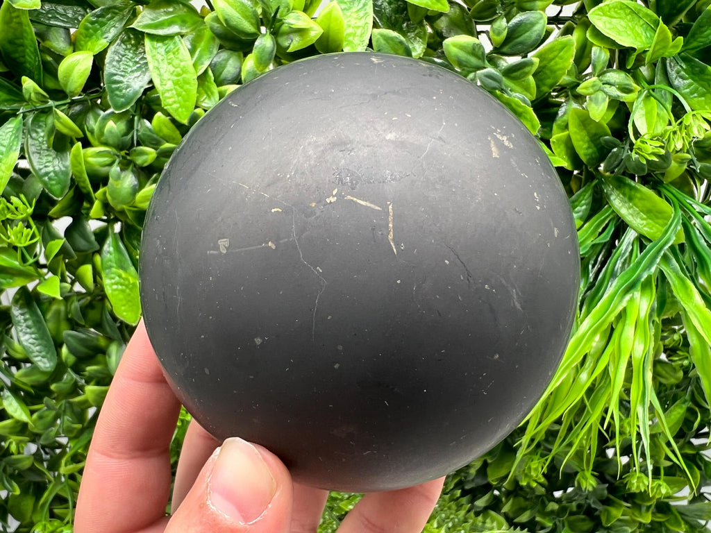 10cm Shungite Sphere: Unpolished EMF Protection Crystal