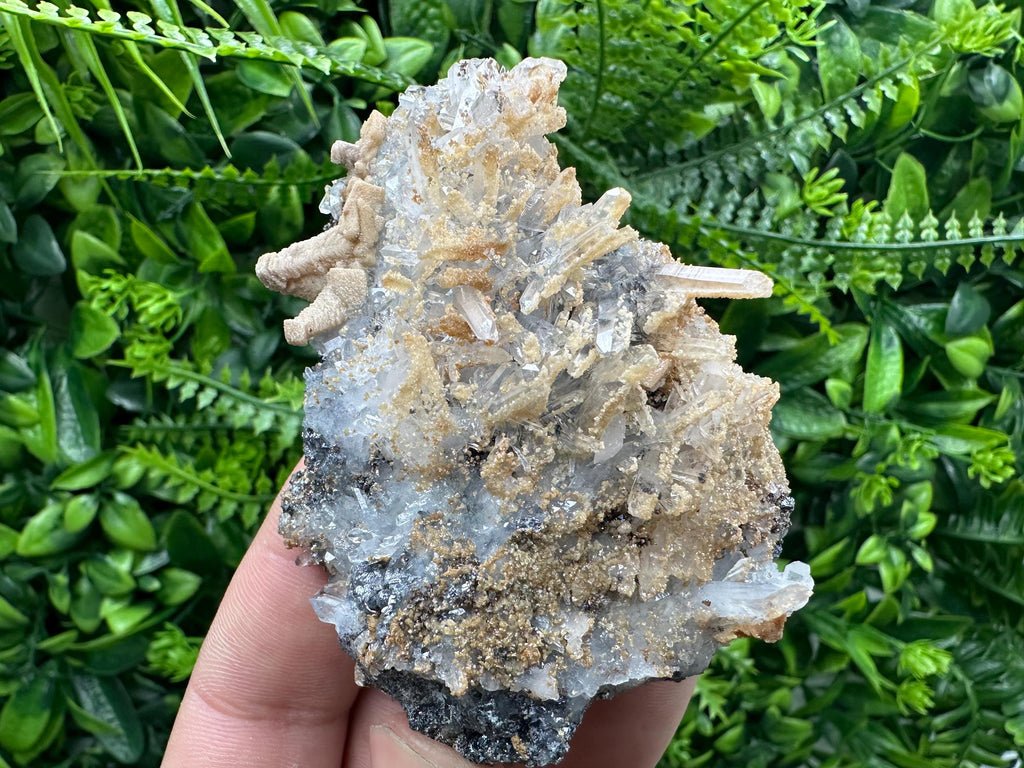 Quartz with Dolomite, Sphalerite and Galena Mineral Specimen