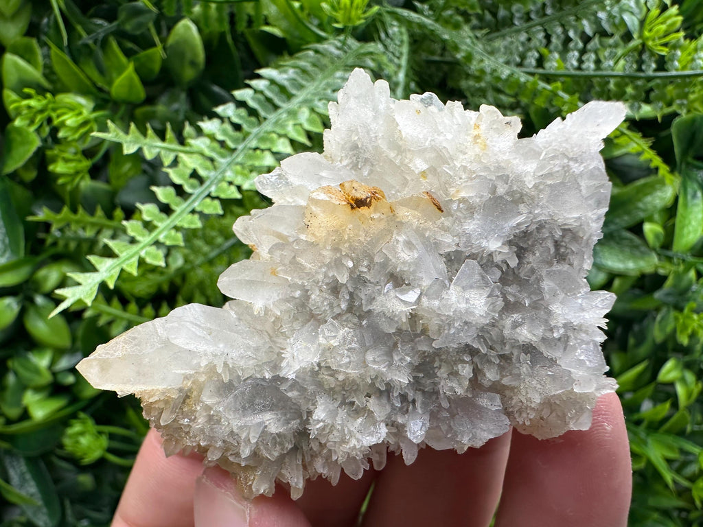 Limonite Coated Quartz Crystal: Natural Mineral Home Decor