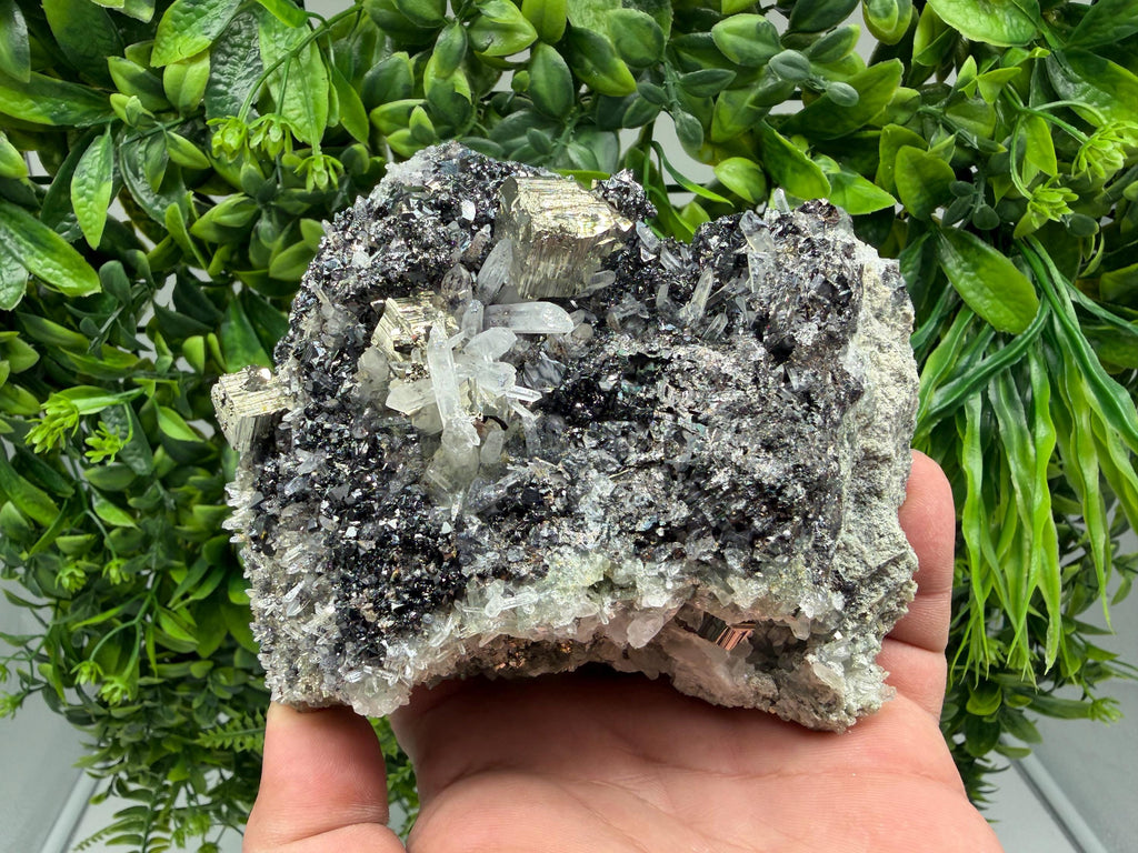 Pyrite Sphalerite Quartz  Mineral Specimen, Krushev dol Mine