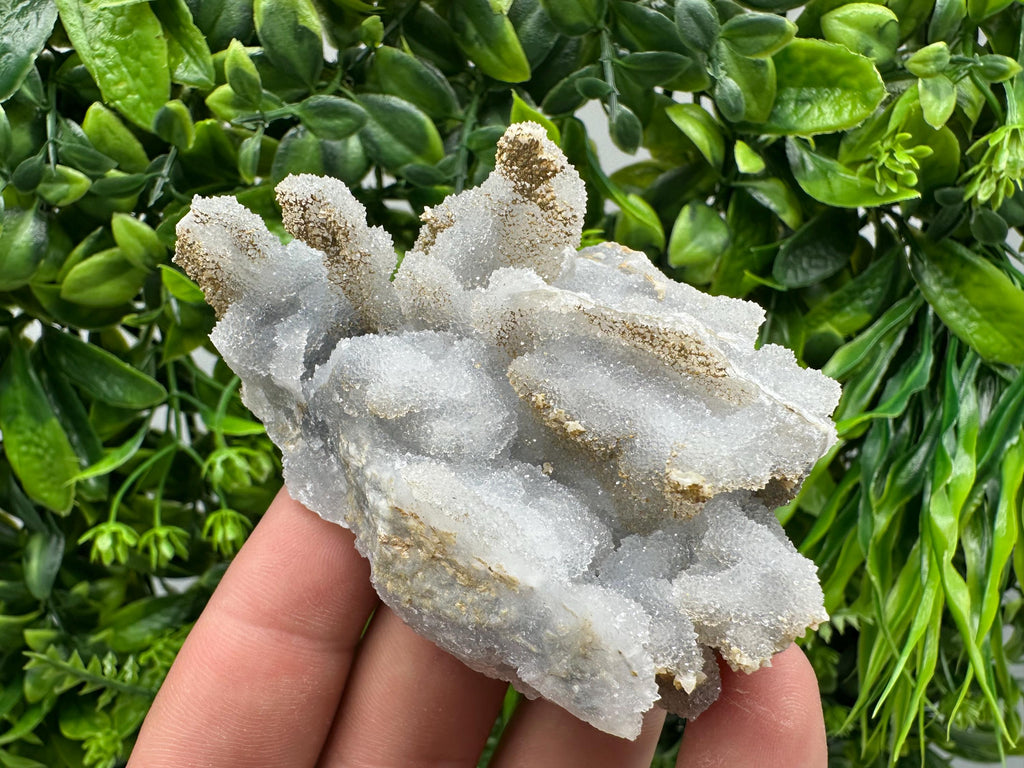 Blue Chalcedony Quartz with Chlorite Inclusions: Krushev Dol Mine Crystal