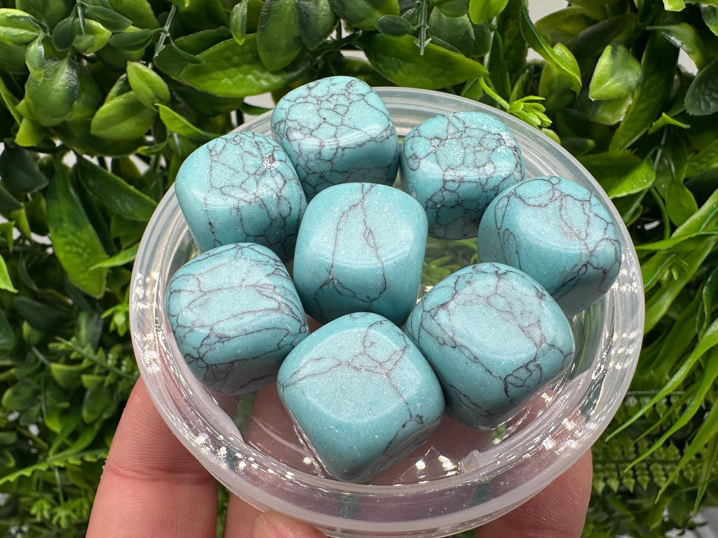 Synthetic Turquoise Tumbled Stone: Polished Reiki Healing Crystal
