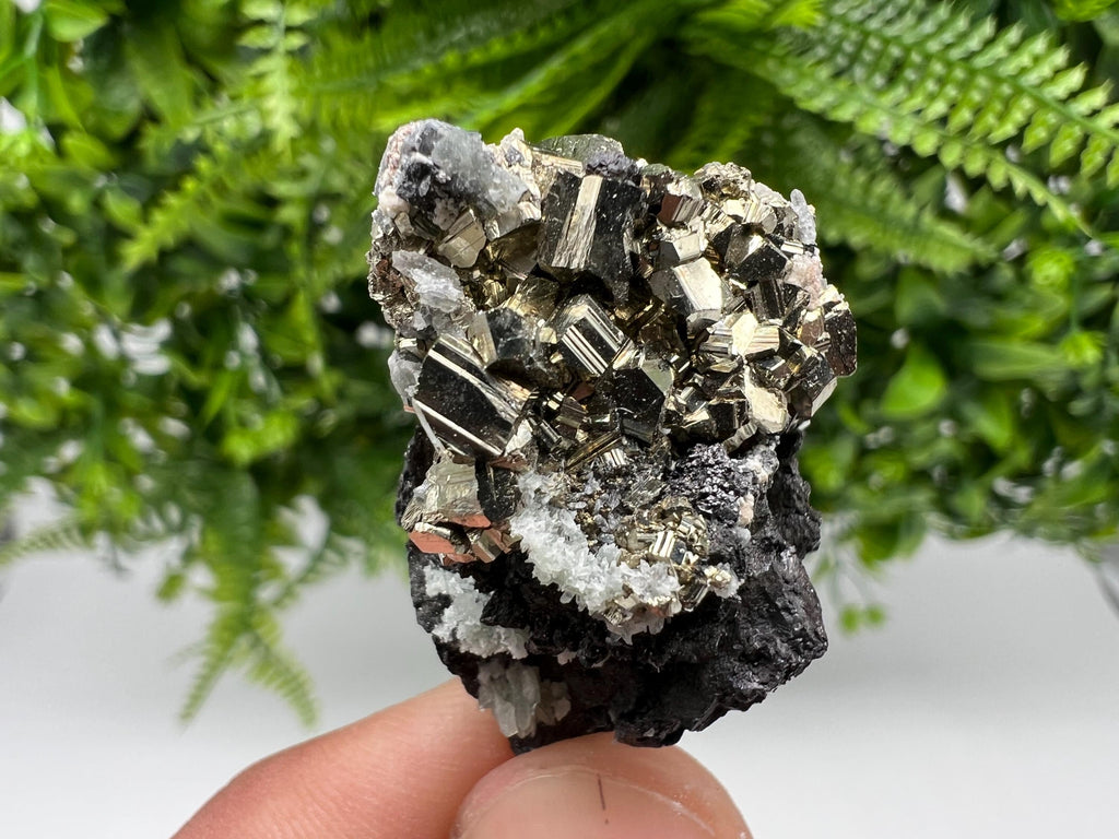 Pyrite on Sphalerite Mineral Specimen, Bulgaria, Home Decor Stone