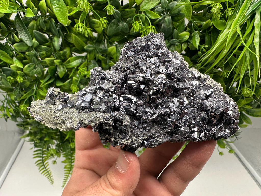 Sphalerite Galena Crystal Cluster with Quartz, Epidote & Chlorite