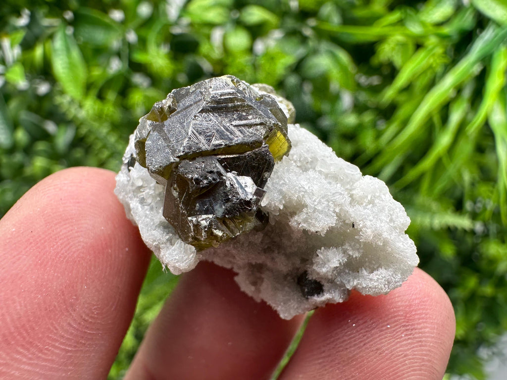 Sphalerite Gem: Cleiophane Crystal, Rare Green Mineral Stone