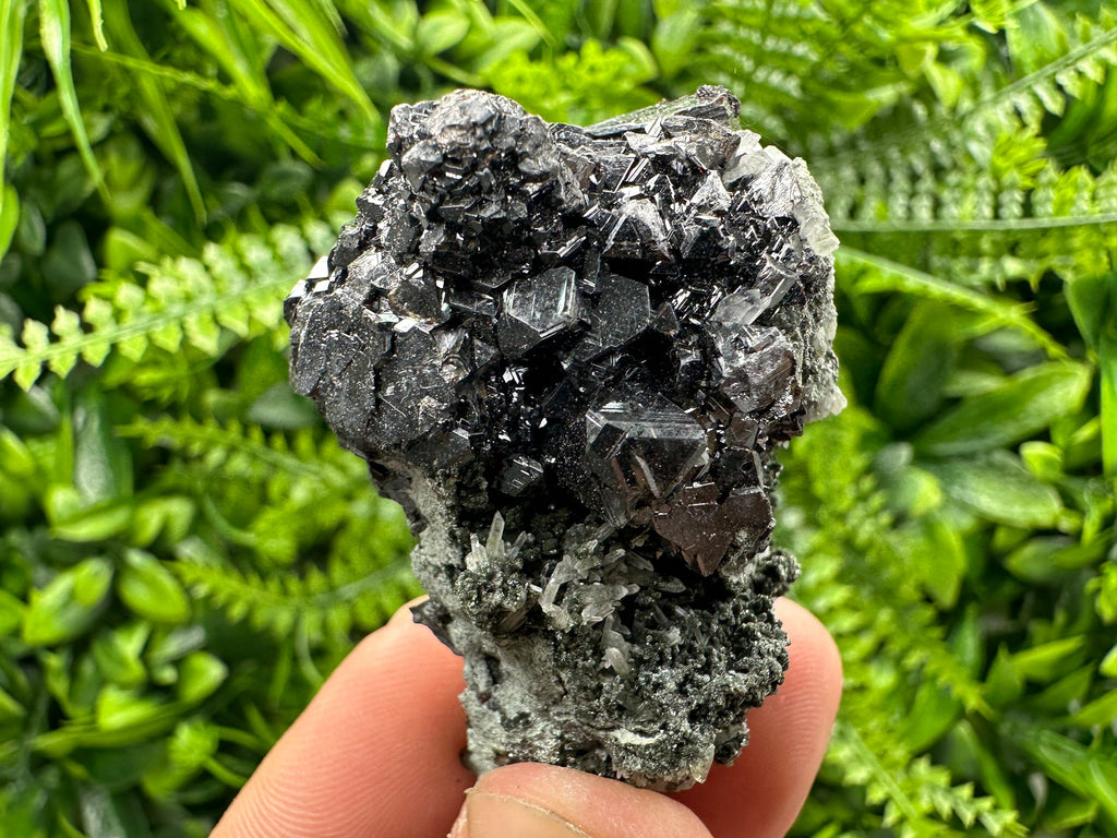 Sphalerite on Quartz: Natural Mineral Specimen, Bulgaria