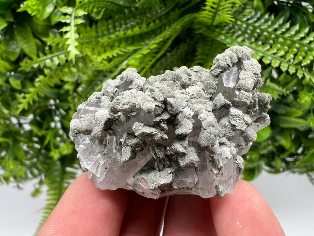 Calcite Quartz on Chlorite Matrix, Borieva Mine Mineral Specimen