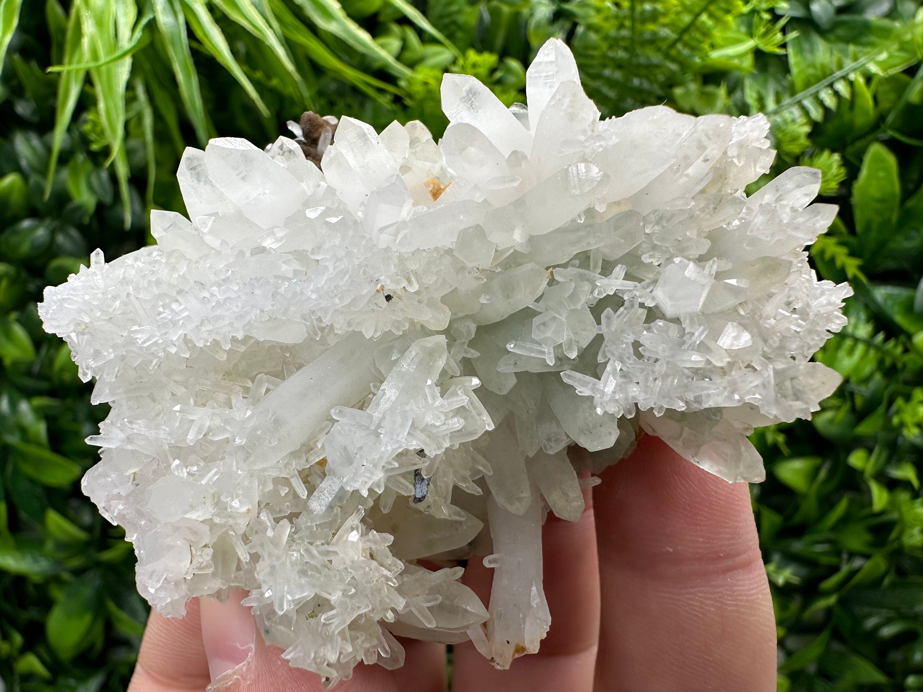 Quartz with Chlorite, Rhodochrosite and Siderite: Natural Crystal Home Decor