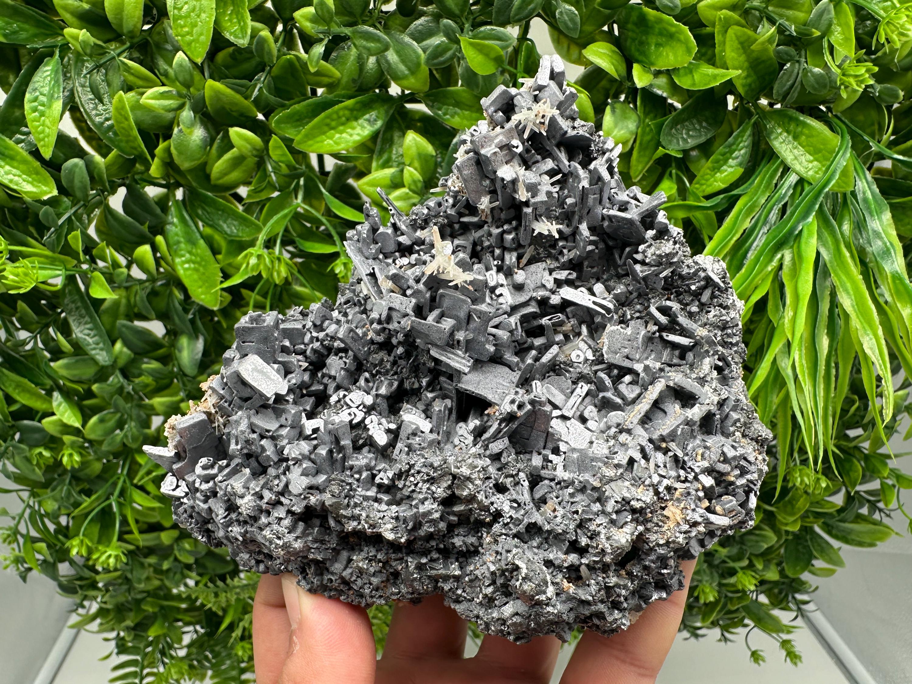 Skeletal Galena on Sphalerite, Natural Crystal Mineral Souvenir
