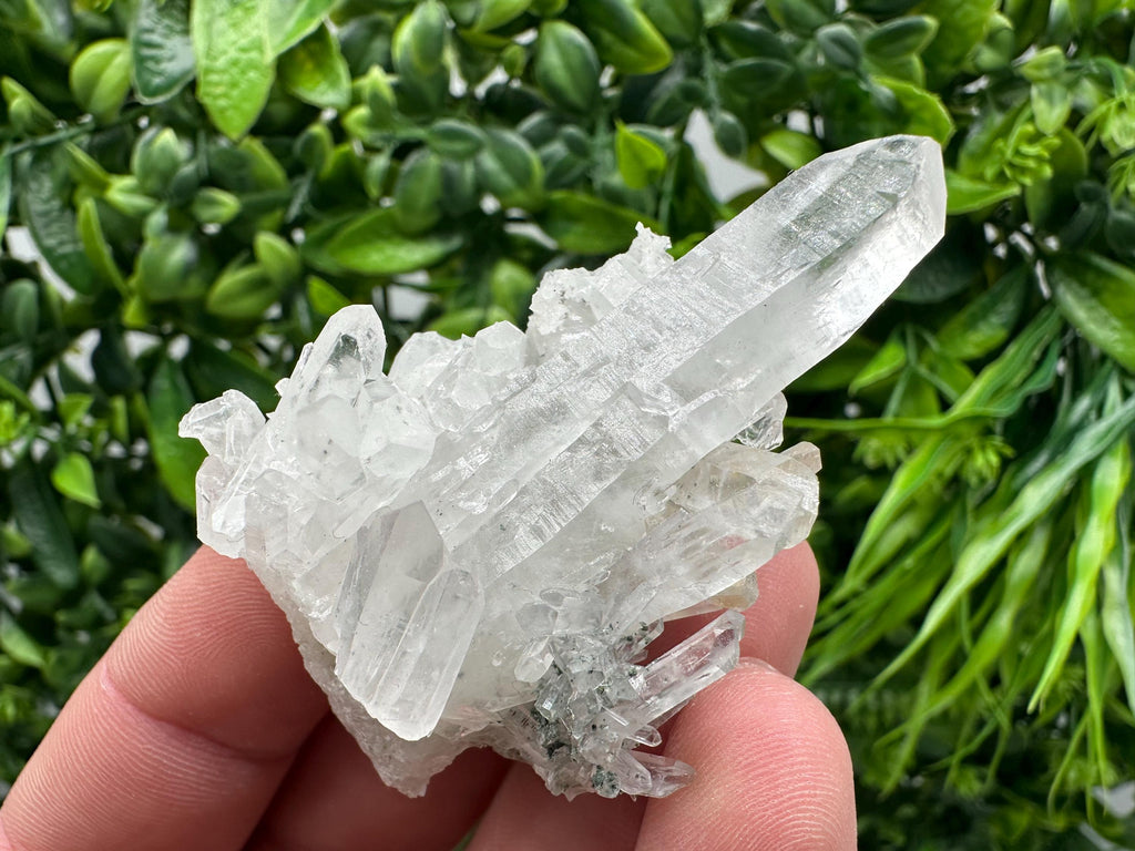 Green Quartz Specimen: Chlorite and Sphalerite Inclusions