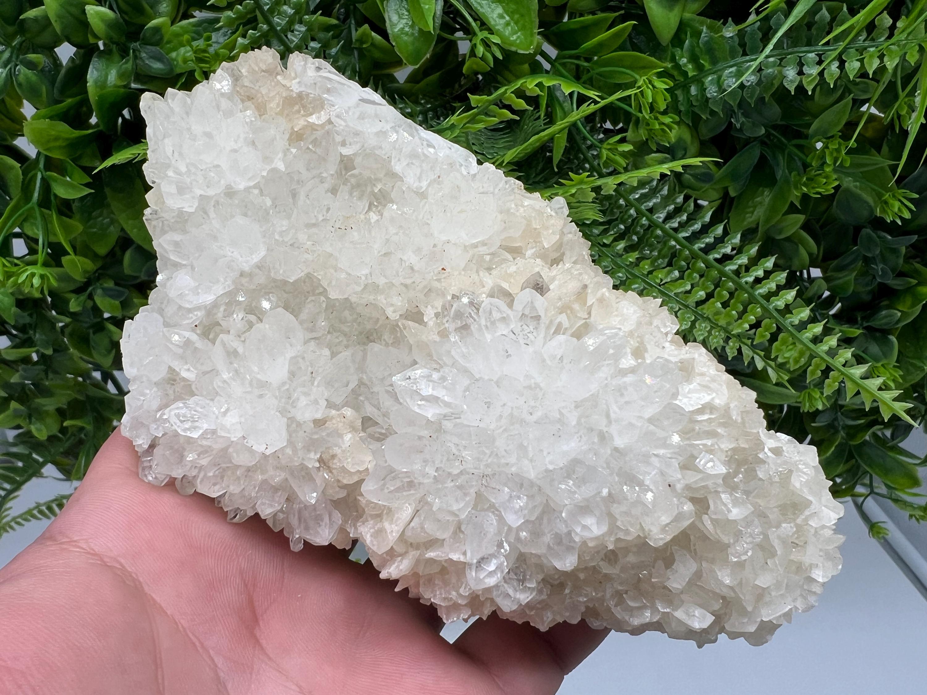 Limonite Quartz Cluster with Inclusions, Natural Crystal Mineral Specimen