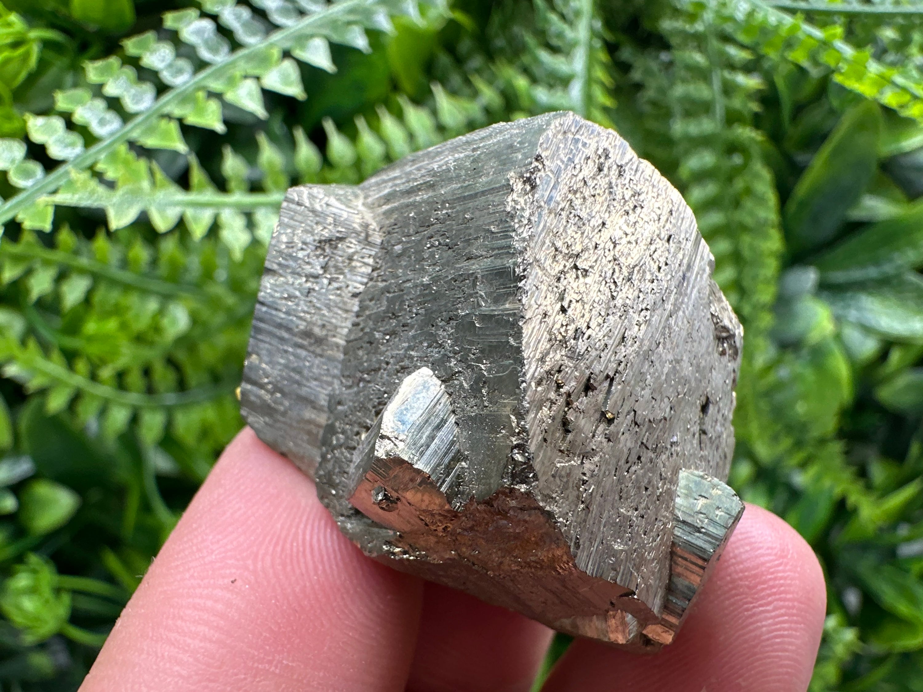 Natural Pyrite Crystal, Shiny Fool's Gold Mineral, Borieva Mine