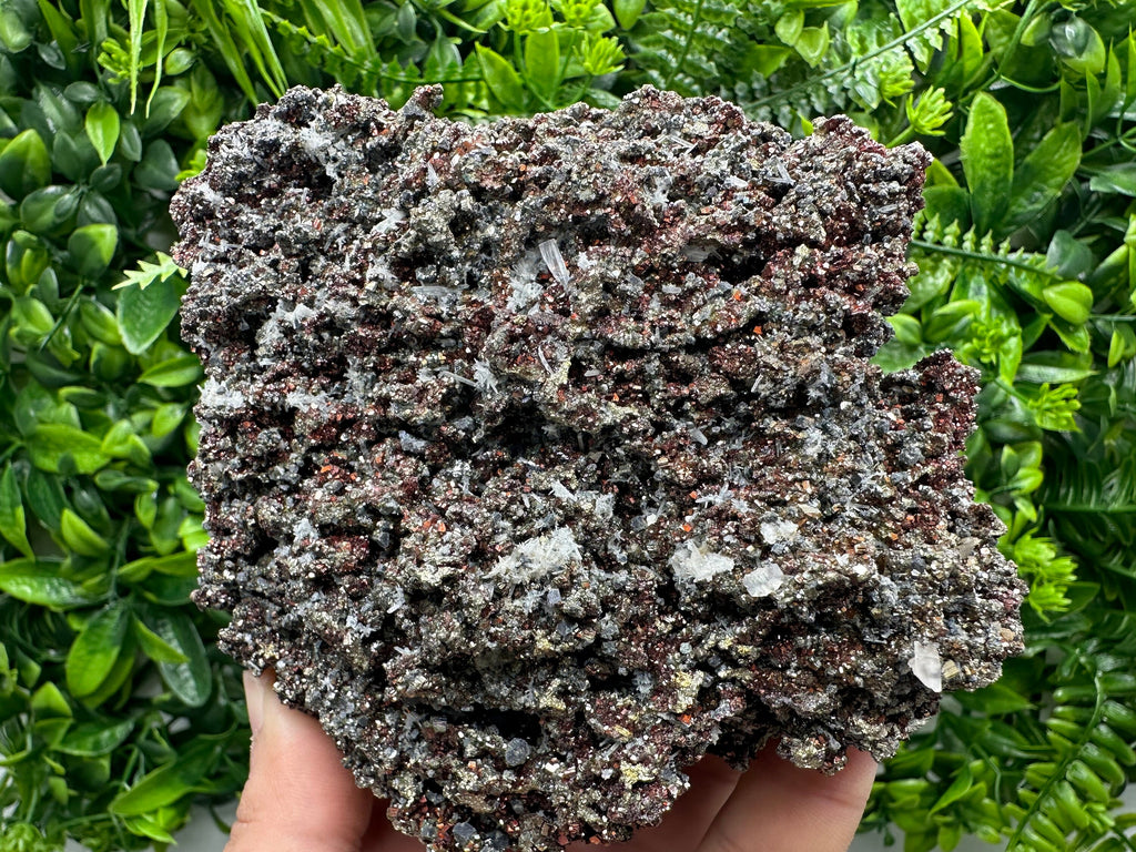 Red Pyrite with Galena and Quartz, Borieva Mine Mineral Specimen