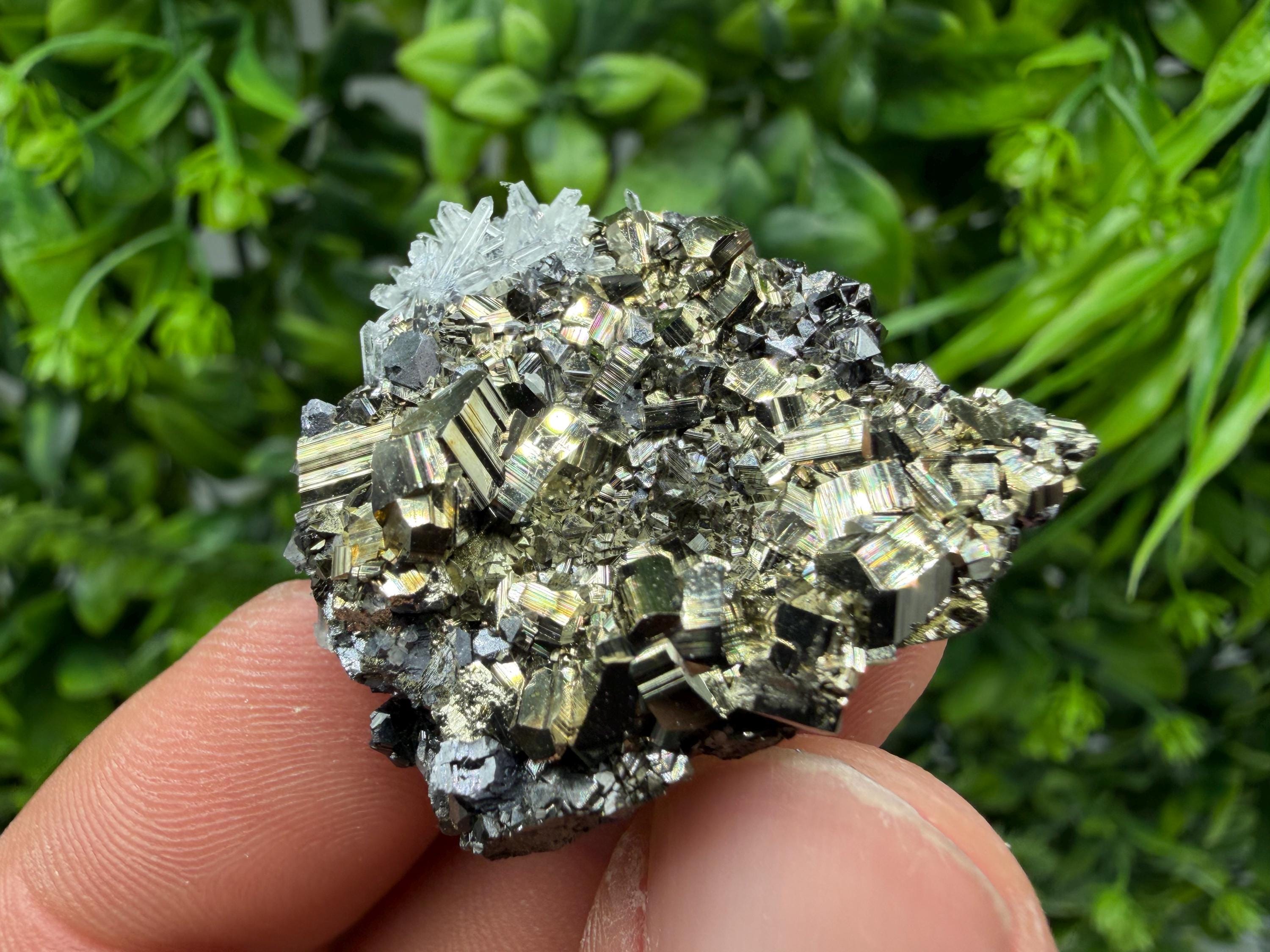 Pyrite Sphalerite Quartz Calcite Mineral Specimen, Krushev dol Mine