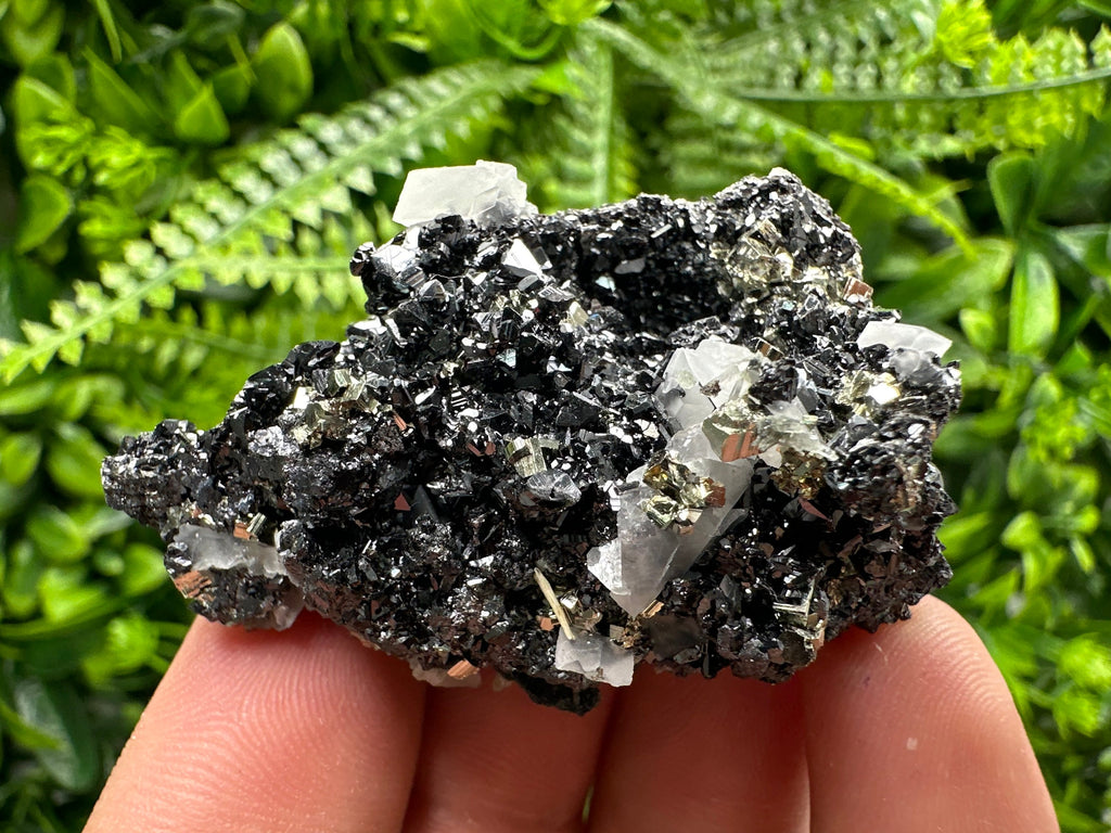 Pyrite Sphalerite Quartz Calcite Specimen: Borieva Mine Mineral Decor