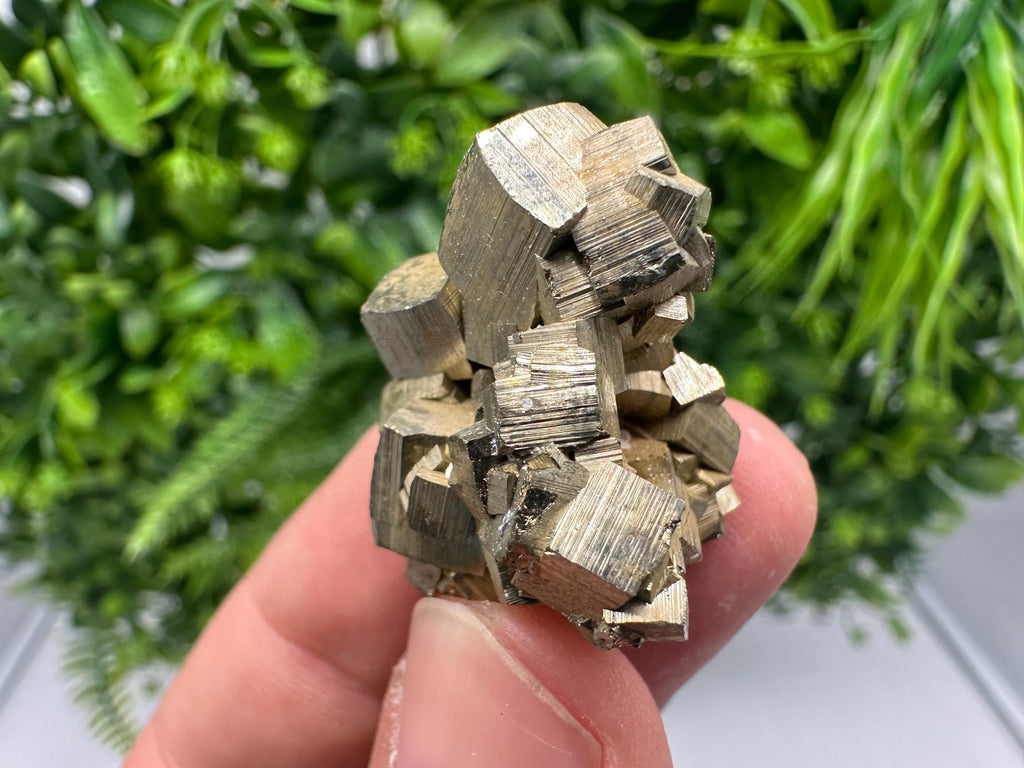 Rainbow Pyrite with Calcite, Natural Mineral Souvenir from Bulgaria