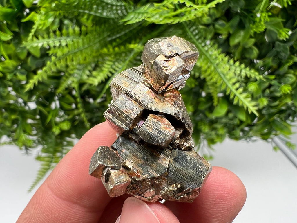 Rainbow Pyrite Hematite Cluster: Borieva Mine, Bulgaria
