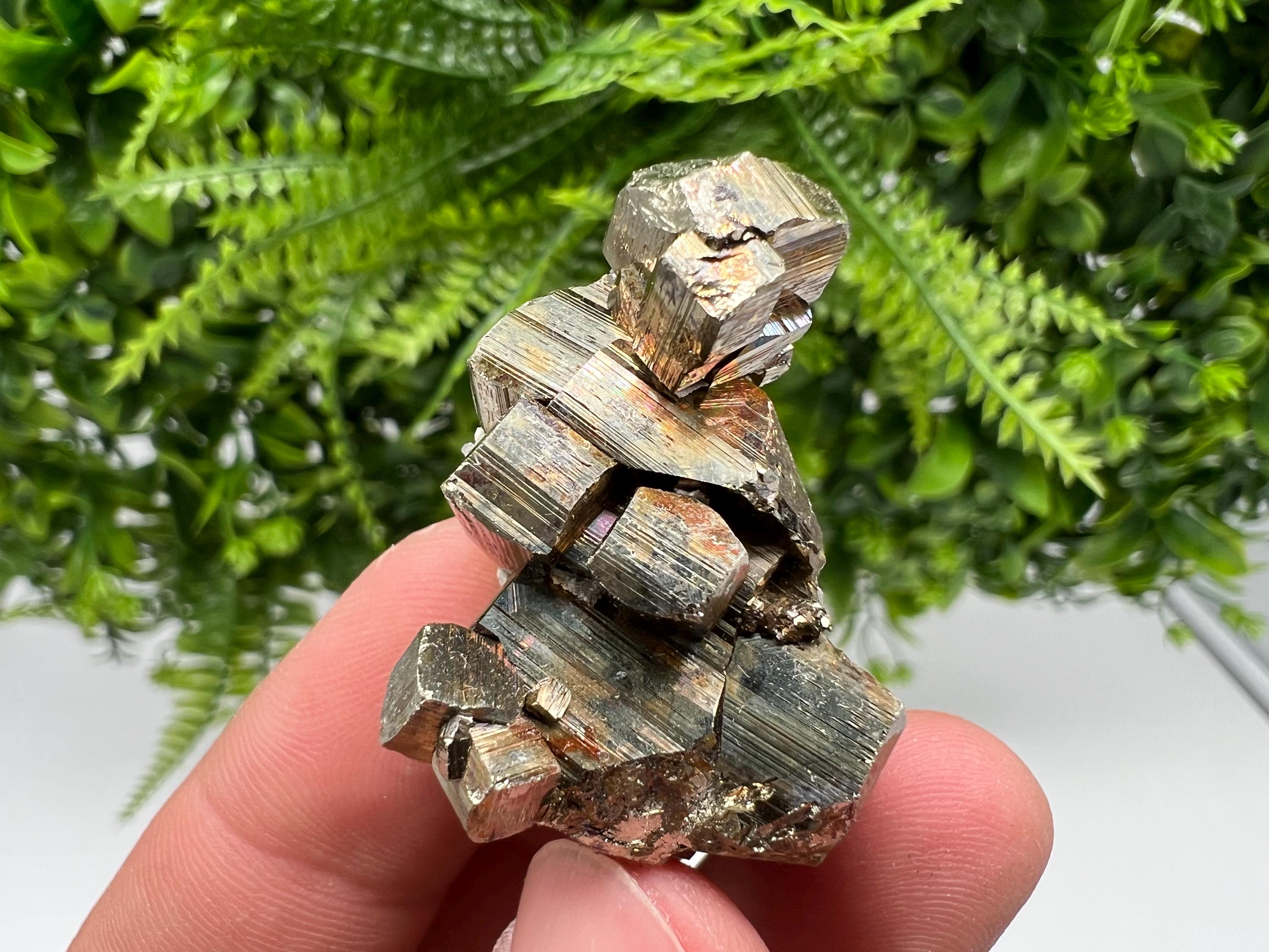 Rainbow Pyrite Hematite Cluster: Borieva Mine, Bulgaria