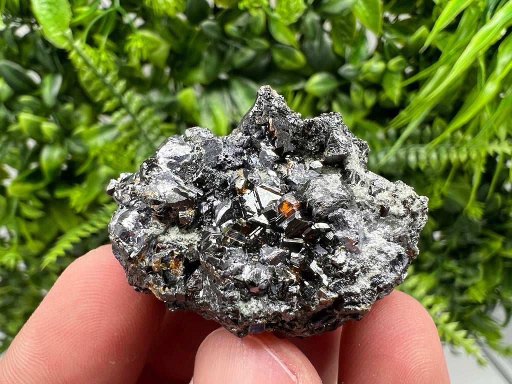 Rare Sphalerite Marmarite on Galena Quartz, Borieva Mineral Specimen