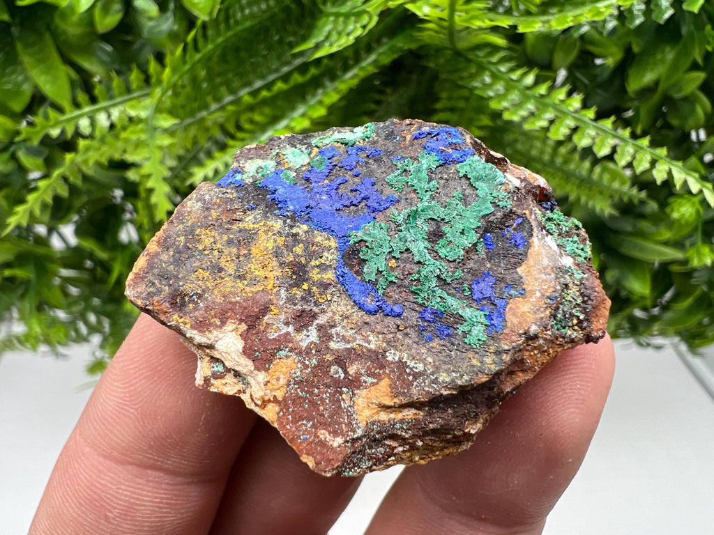 Moroccan Azurite and Malachite Mineral Specimen, Rare Crystal Collection