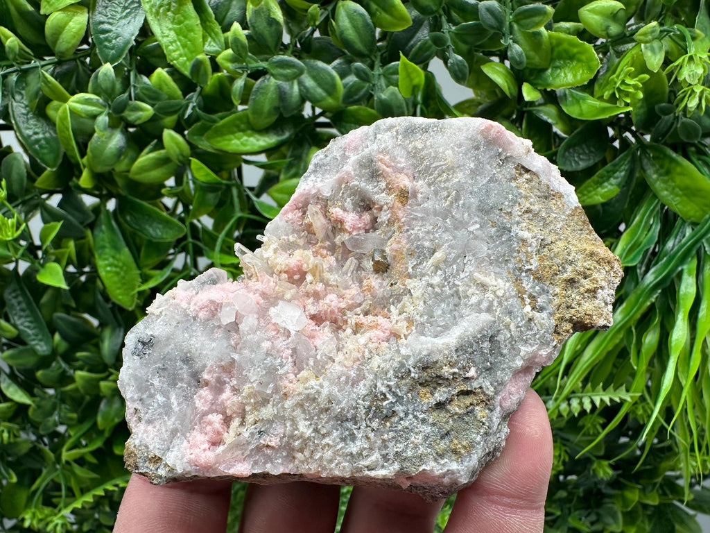 Rhodochrosite on Quartz, Starnica Mine, Bulgaria