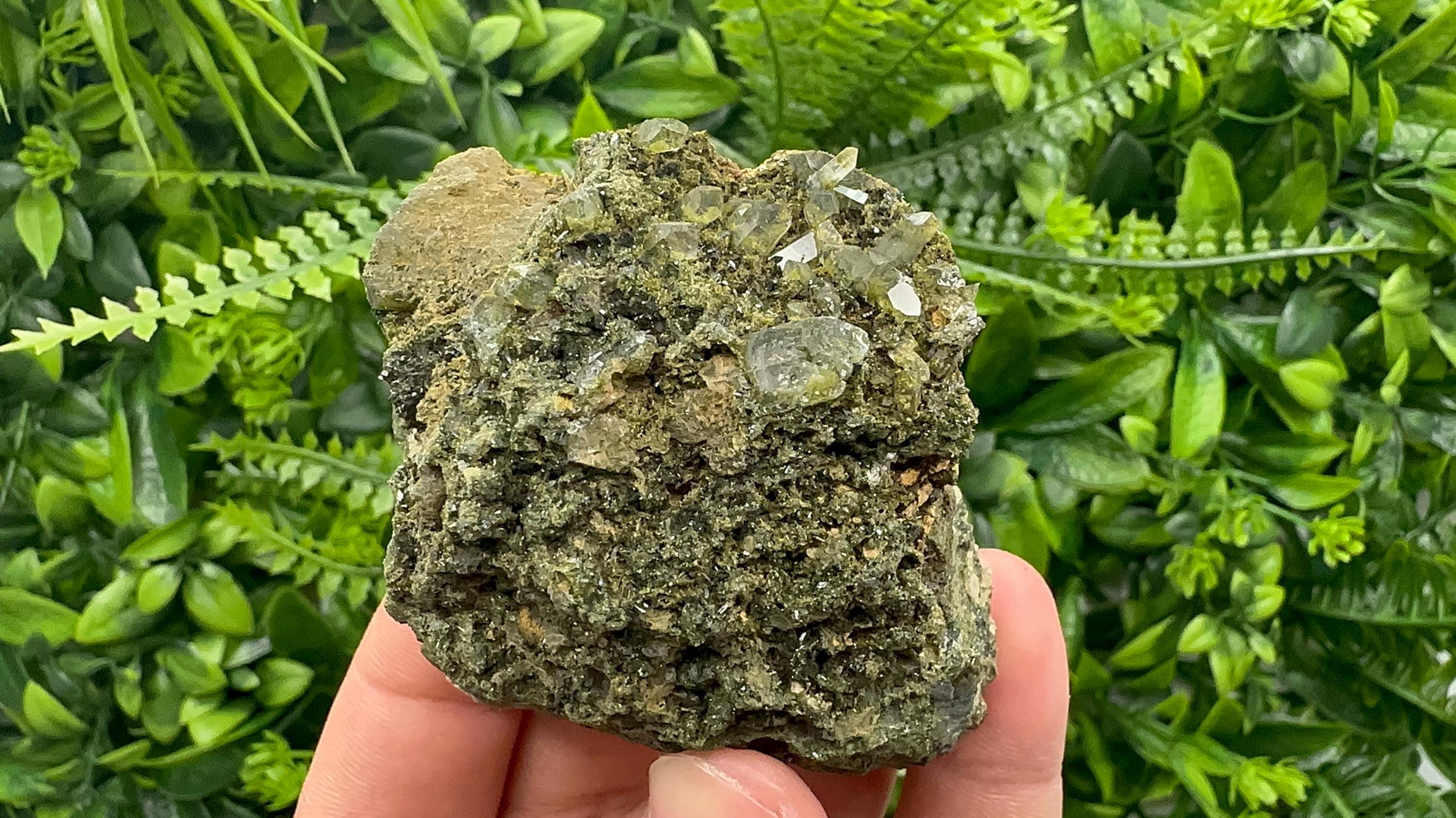 Rainbow Epidote with Quartz, Hakkari Turkey Mineral Specimen