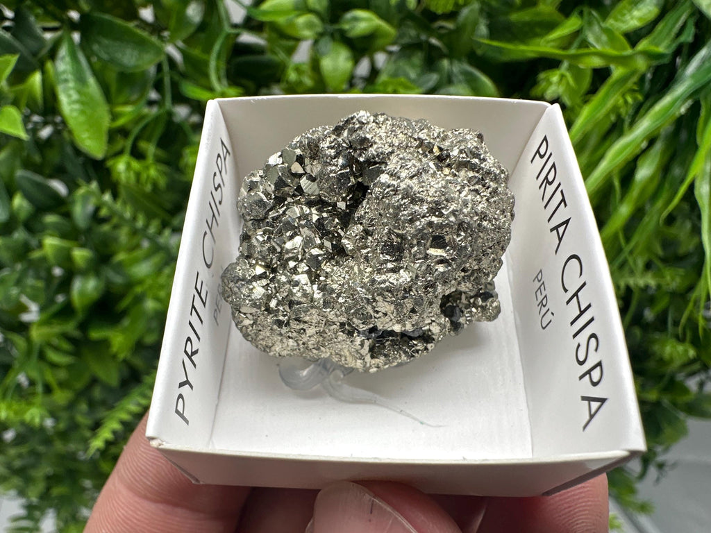 Peruvian Pyrite Cube, Natural Shiny Mineral Specimen, Home Decor Stone