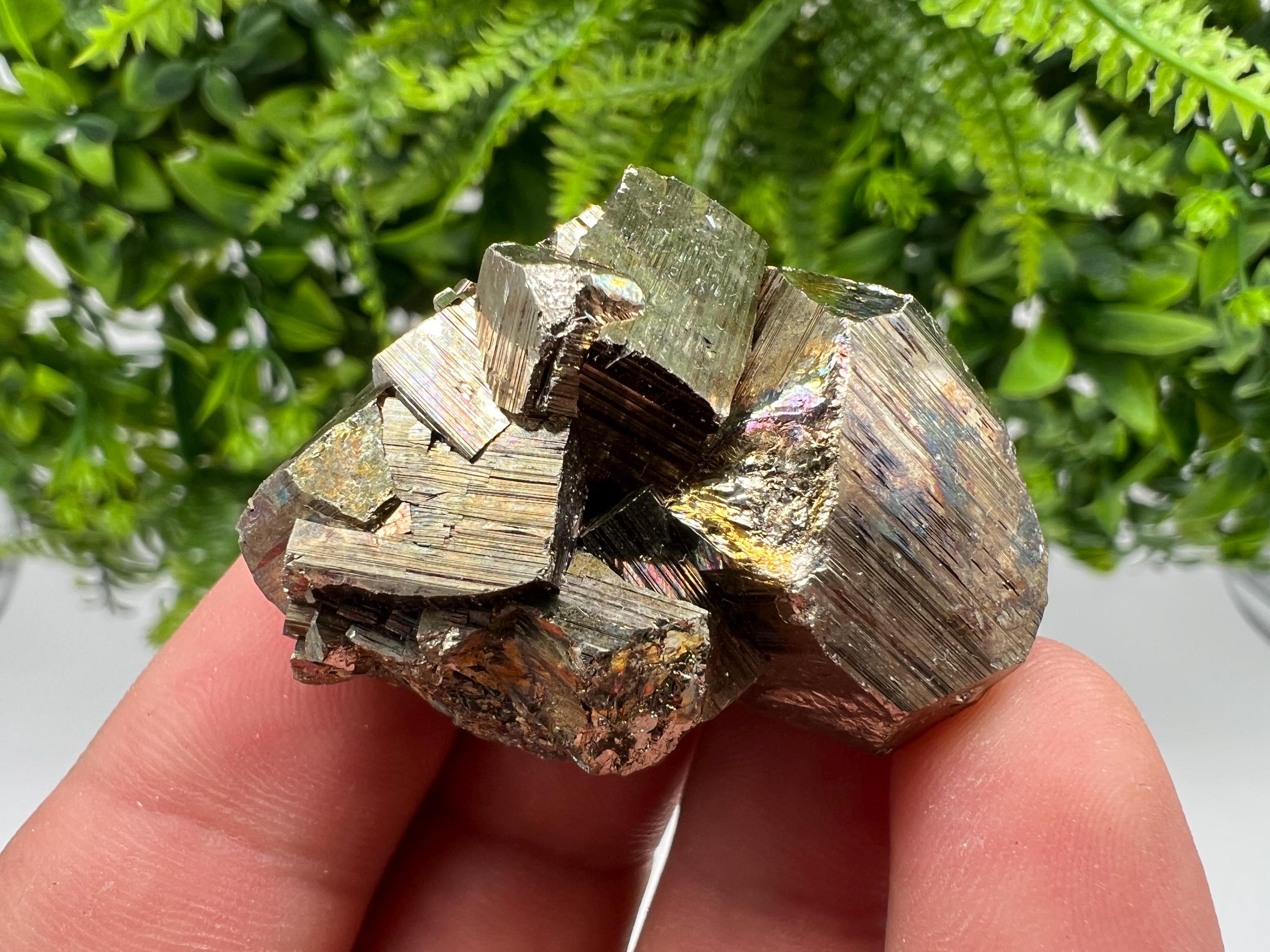 Wonderful Red Pyrite,Hematite,Rainbow Pyrite cluster,from Borieva mine,Bulgaria,natural minerals collection crystal,home decor stone,pyrite