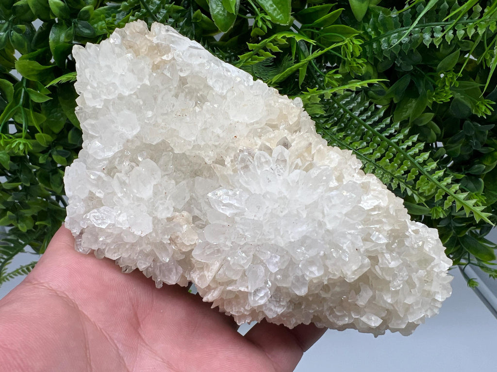 Limonite Quartz Cluster with Inclusions, Natural Crystal Mineral Specimen