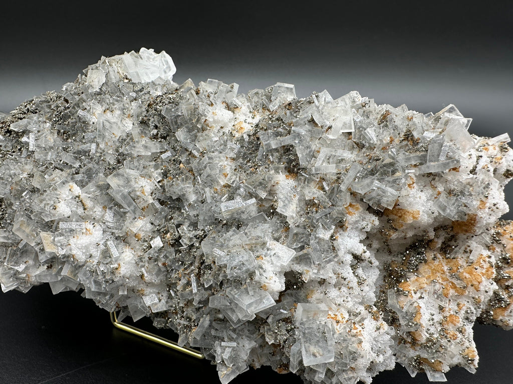 Barite with Pyrite on Chalcedony, Androvo Mine, Bulgaria