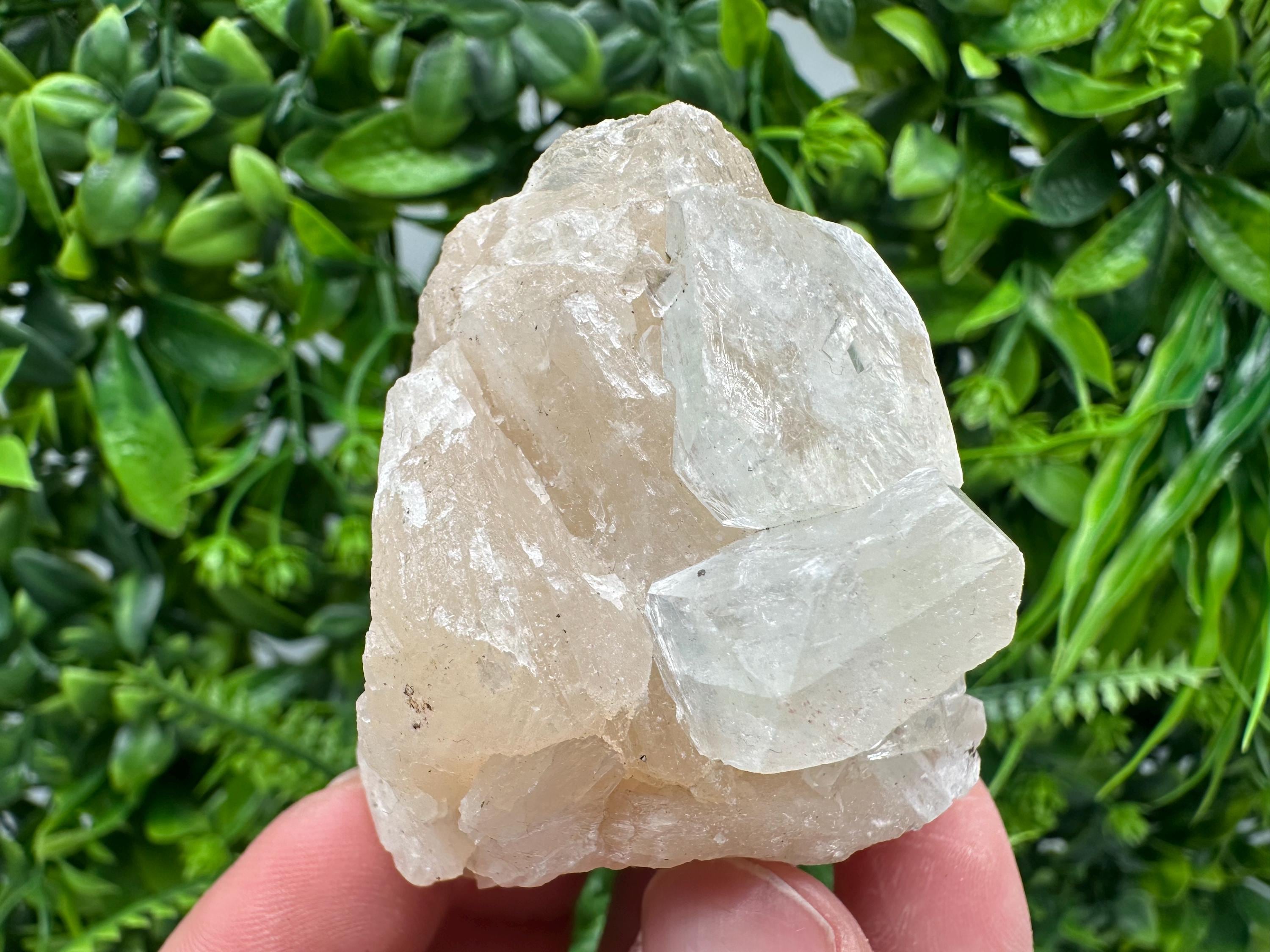 Apophyllite Stilbite on Chalcedony, India Mineral Specimen