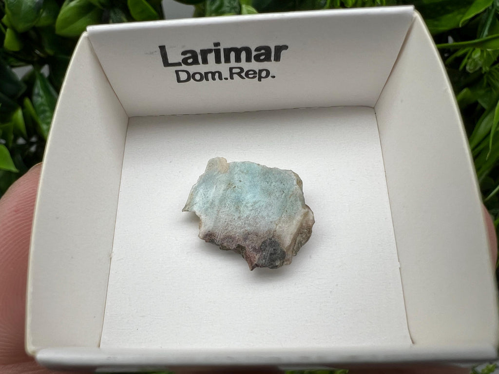 Rare Raw Larimar Specimen: Dominican Republic Crystal (20/17 mm)