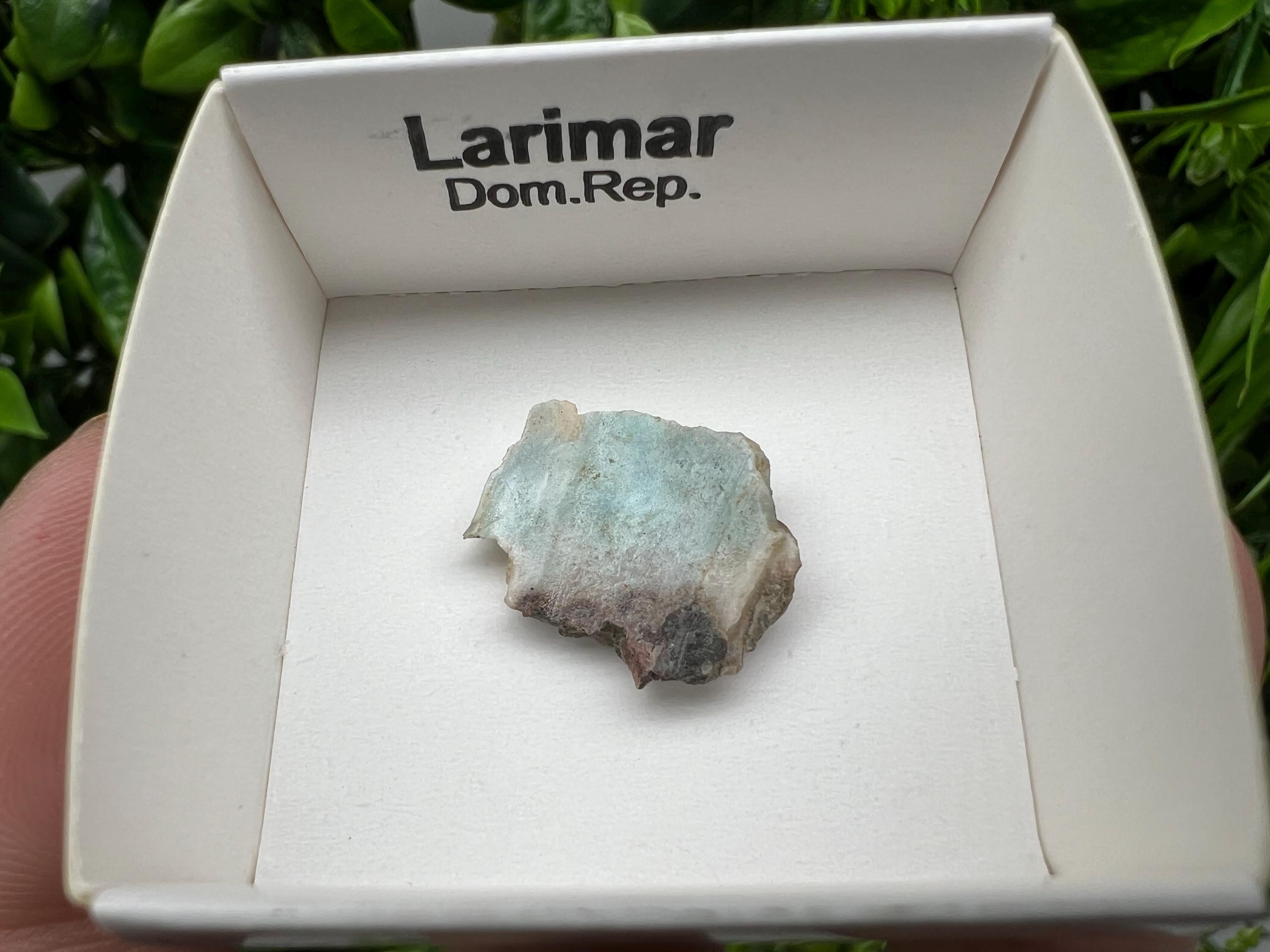 Rare Raw Larimar Specimen: Dominican Republic Crystal (20/17 mm)