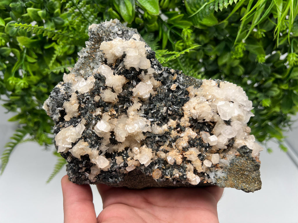 Wonderful Calcite on Quartz white Sphalerite, from Borieva mine,Bulgaria,natural,collection mineral specimen,Home decor crystal,gift,healing