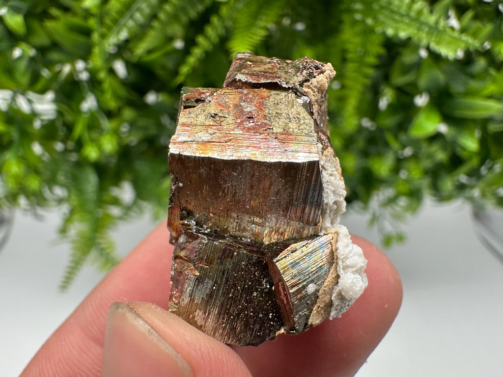 Wonderful Rainbow Pyrite whit Calcite,natural minerals souvenir Crystal,collection stone,rare minerals,home decor,Borieva Bulgaria