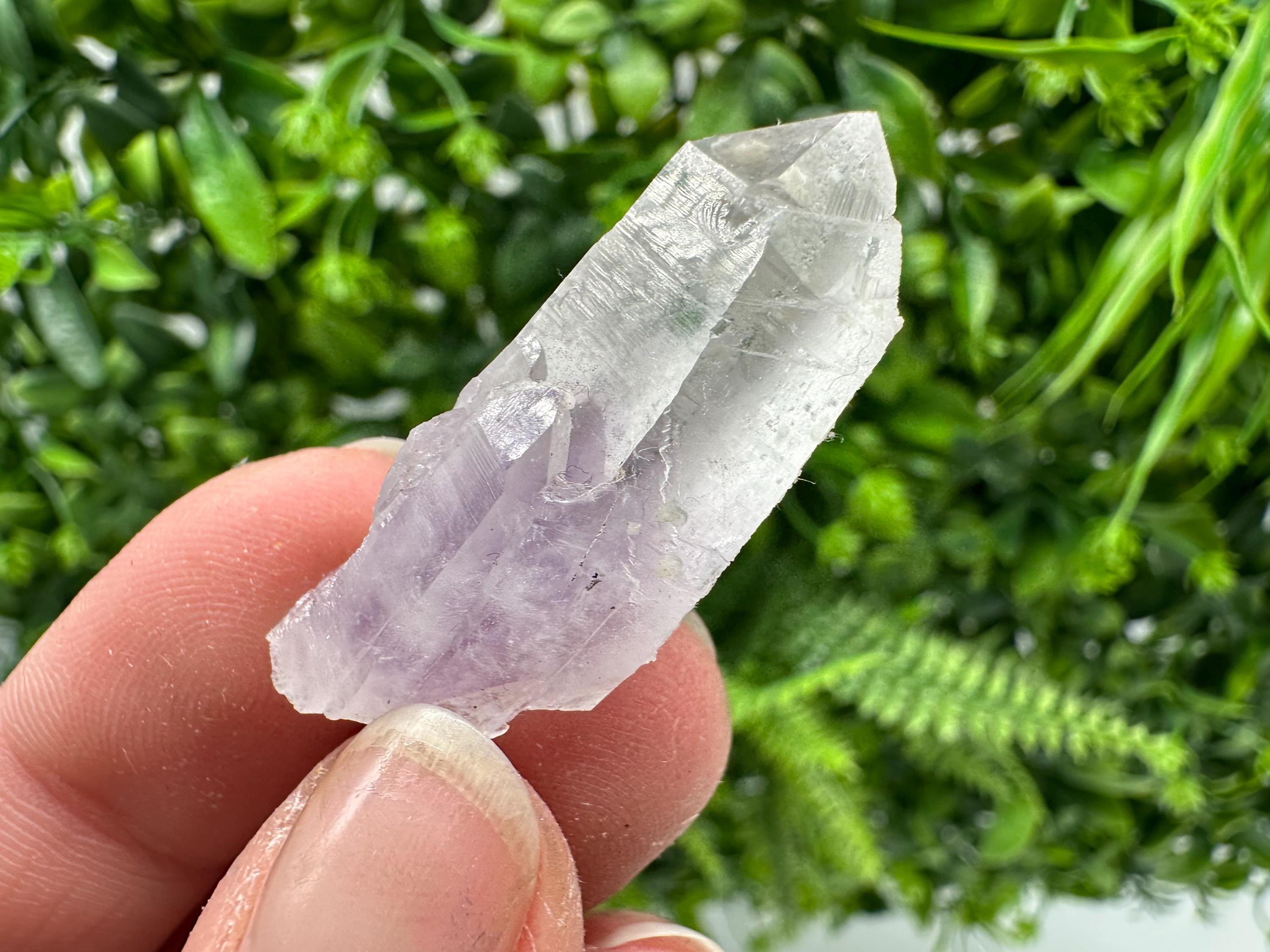 Phantom Amethyst Crystal with Cerussite, Bulgarian Mineral Specimen