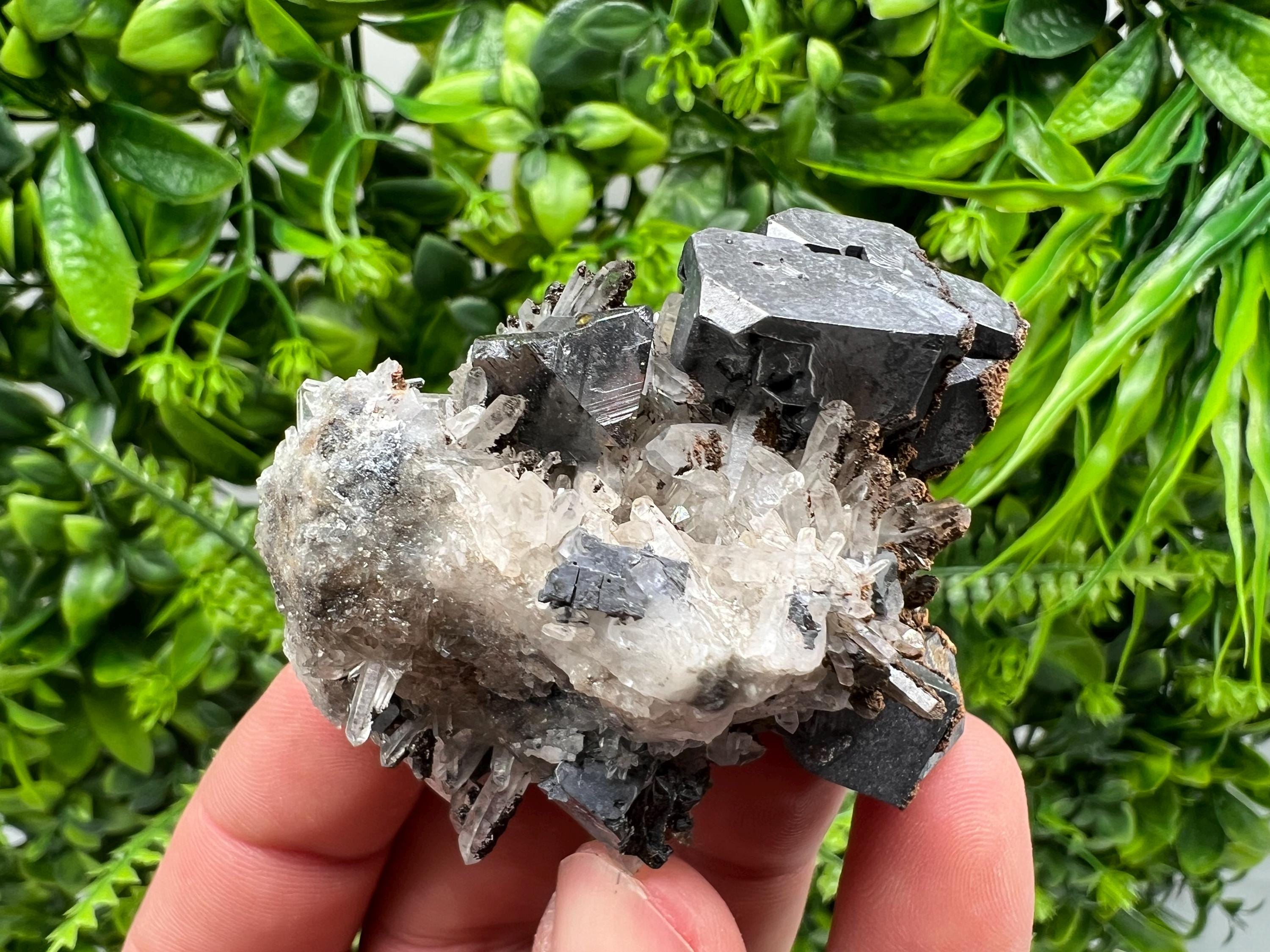 Stunning Galena,Sphalerite on Quartz whit Siderite from 9 th September mine,Madan,Bulgaria,Natural,collectible mineral specimen,home decor