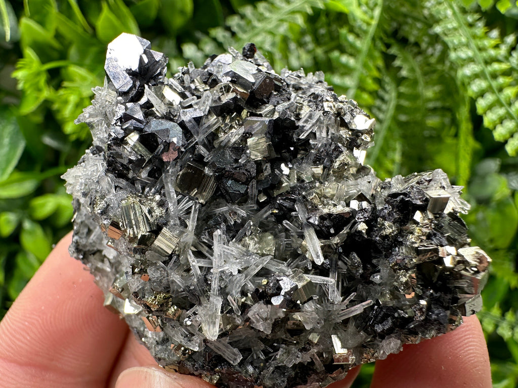 Galena Sphalerite Pyrite on Quartz: Borieva Mine Crystal Decor