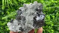 Sphalerite, Mirror Galena on Quartz, Bulgaria Minerals, Crystal Decor (9/7/7 cm)