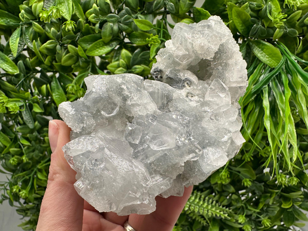 Apophyllite Stilbite on Chalcedony: Natural Mineral Specimen, India