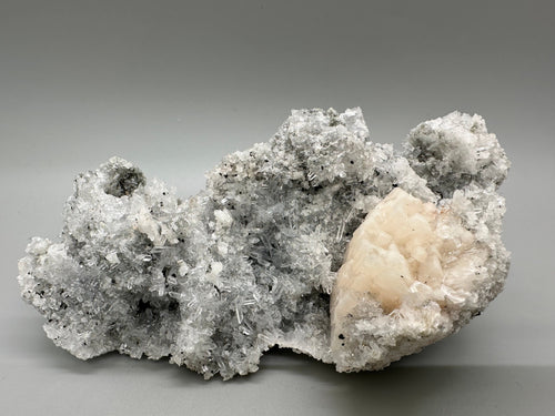 Calcite on Quartz Specimen, Borieva Mine, Bulgaria