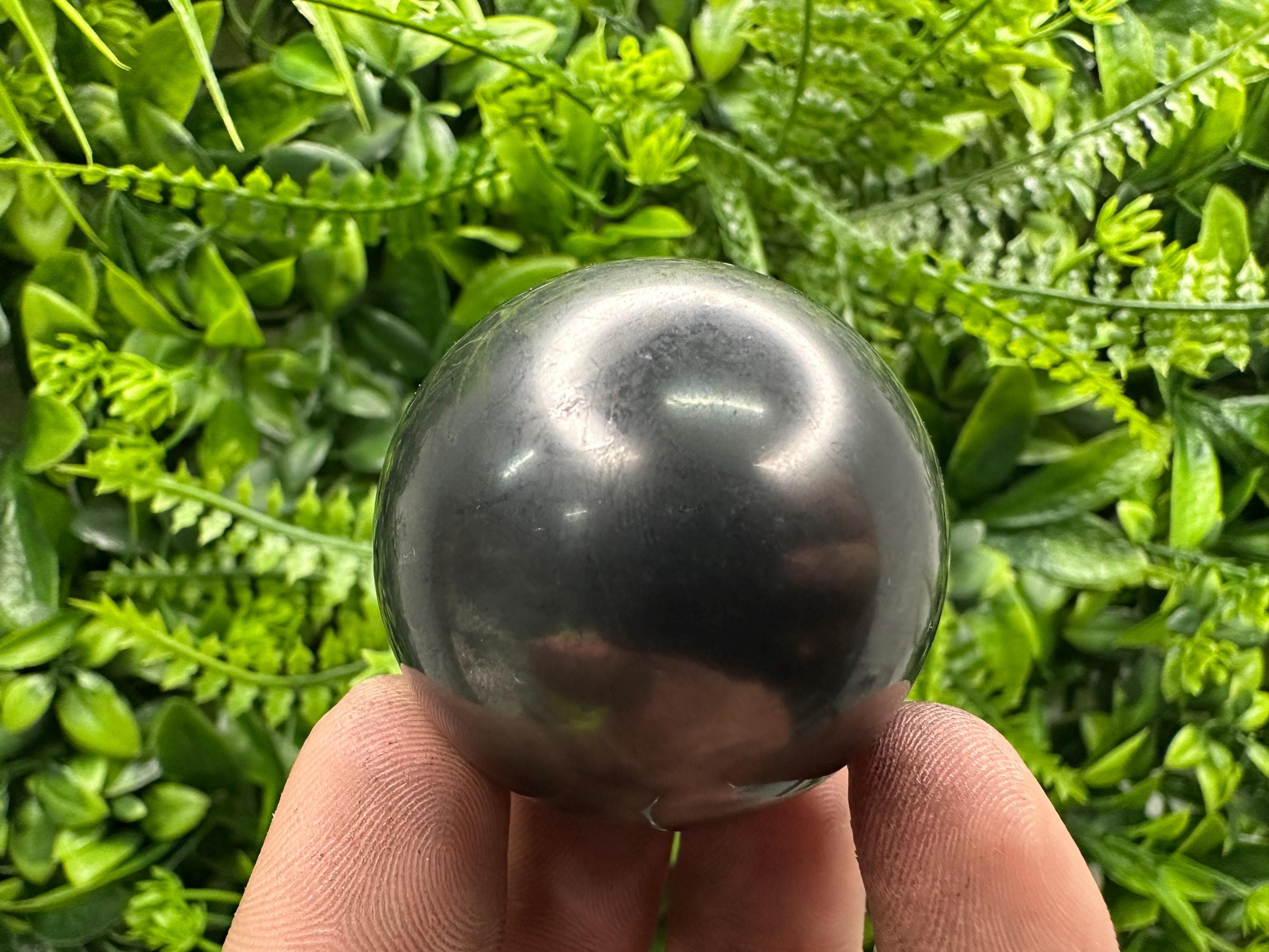 4cm Shungite Sphere: Polished EMF Protection Crystal