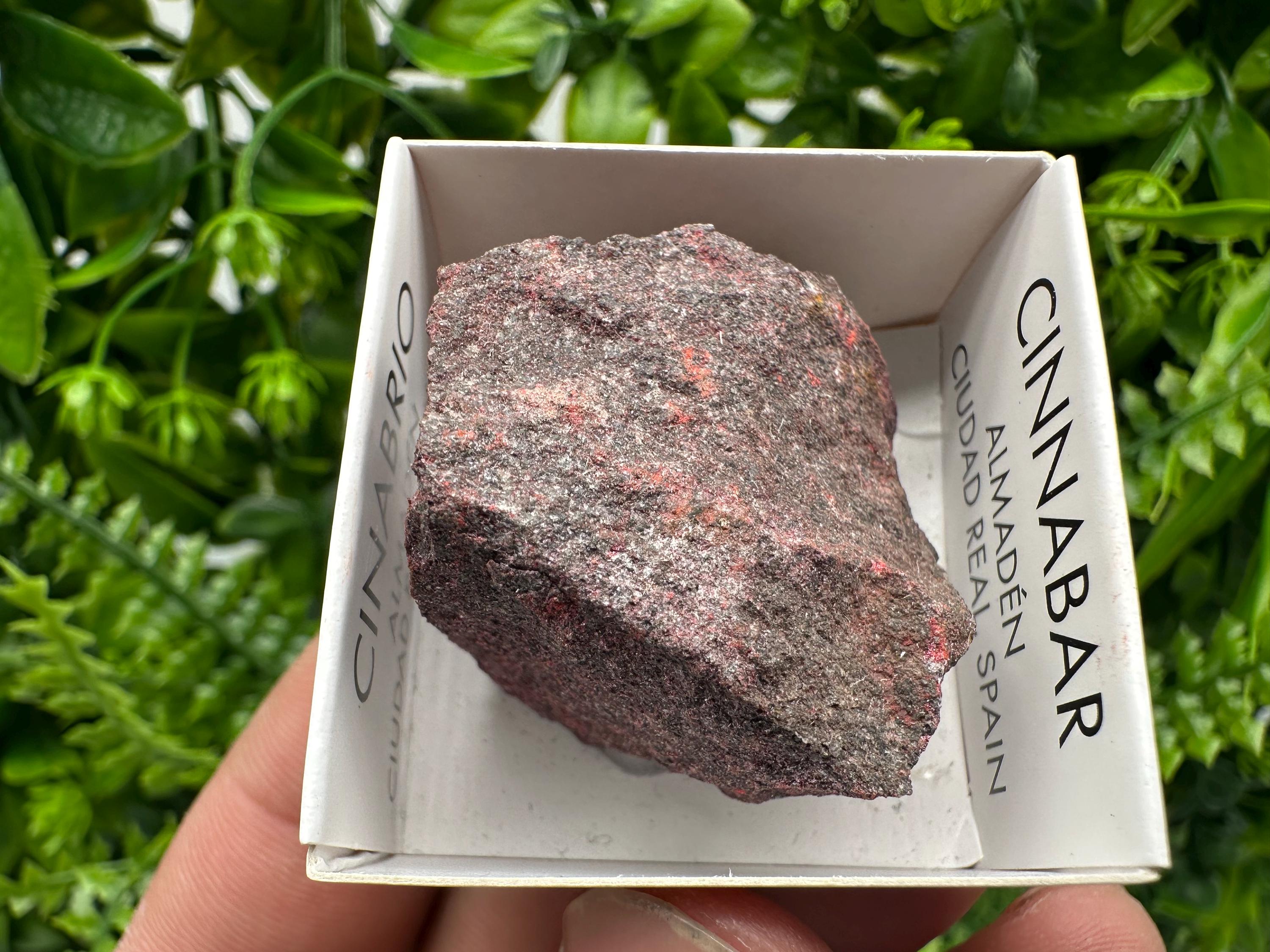 Red Cinnabar Crystal Specimen: Raw Mineral from Almaden, Spain
