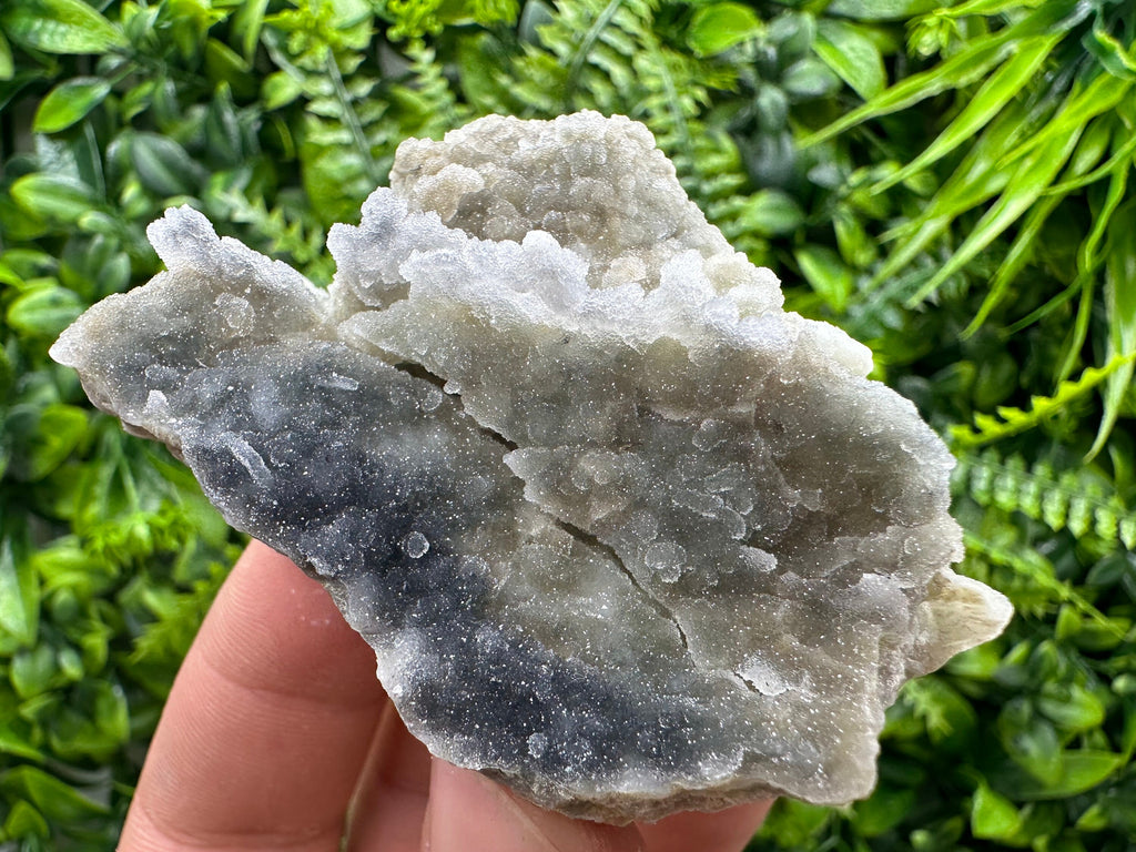 Blue Chalcedony Quartz with Chlorite Inclusions, Bulgaria Crystal Decor