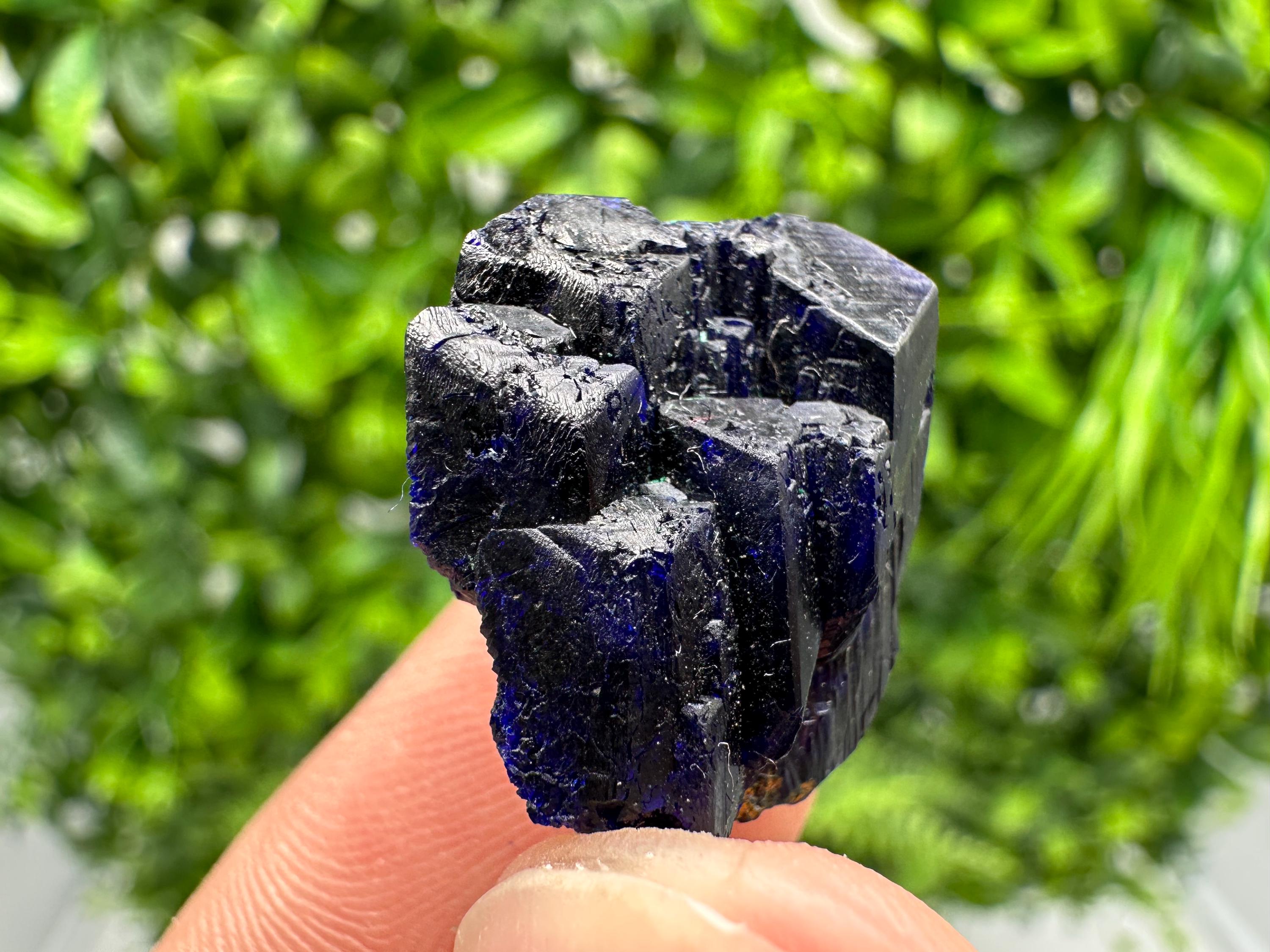 Crystallized Azurite-Kerrouchen,Morocco-Blue Azurite Specimen-High Quality Blue Azurite-Azurite Mineral Specimen, gemmy,lustrous of Azurite
