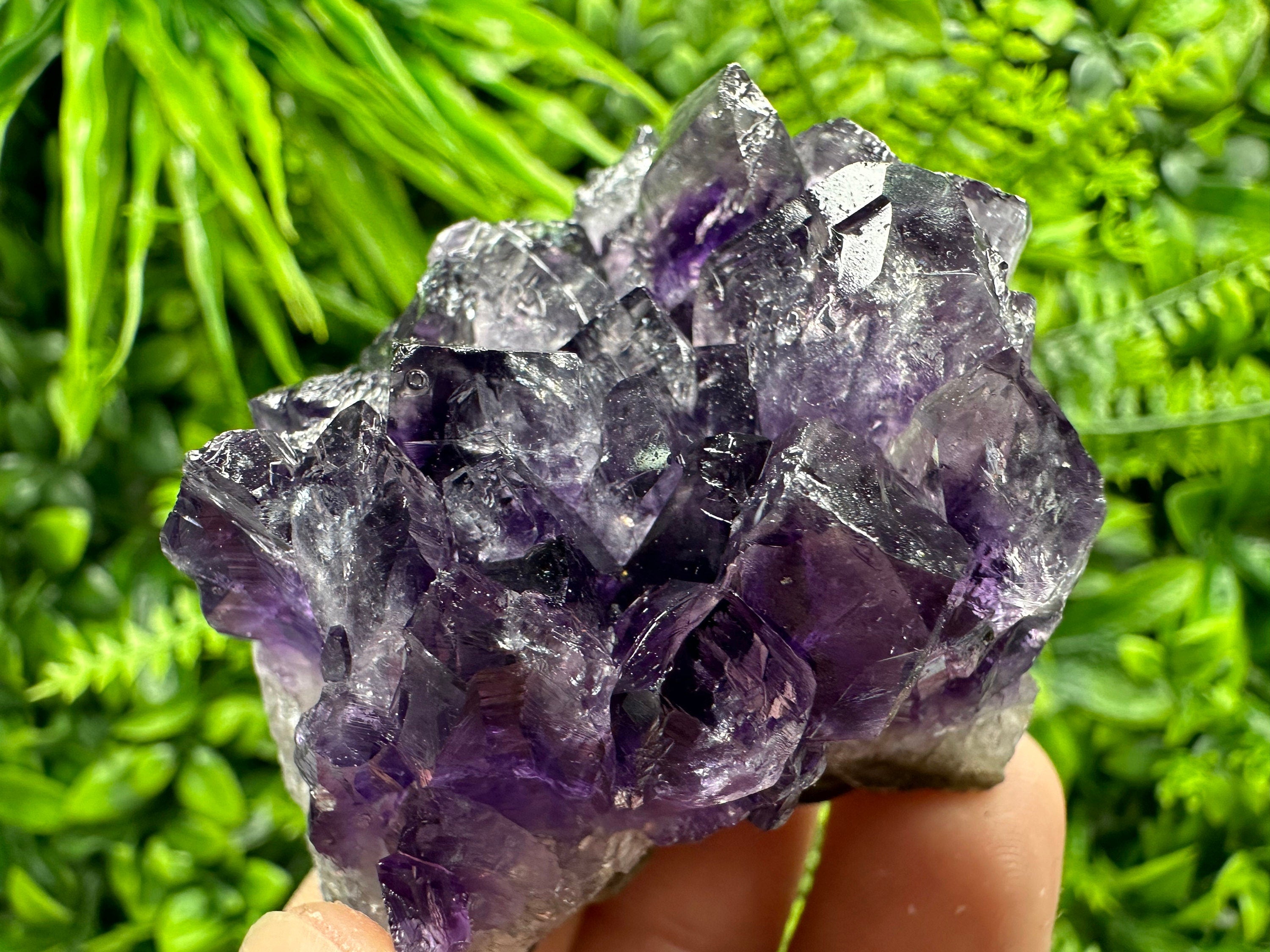 Uruguay Amethyst Cluster: Natural Purple Quartz Crystal, Home Decor