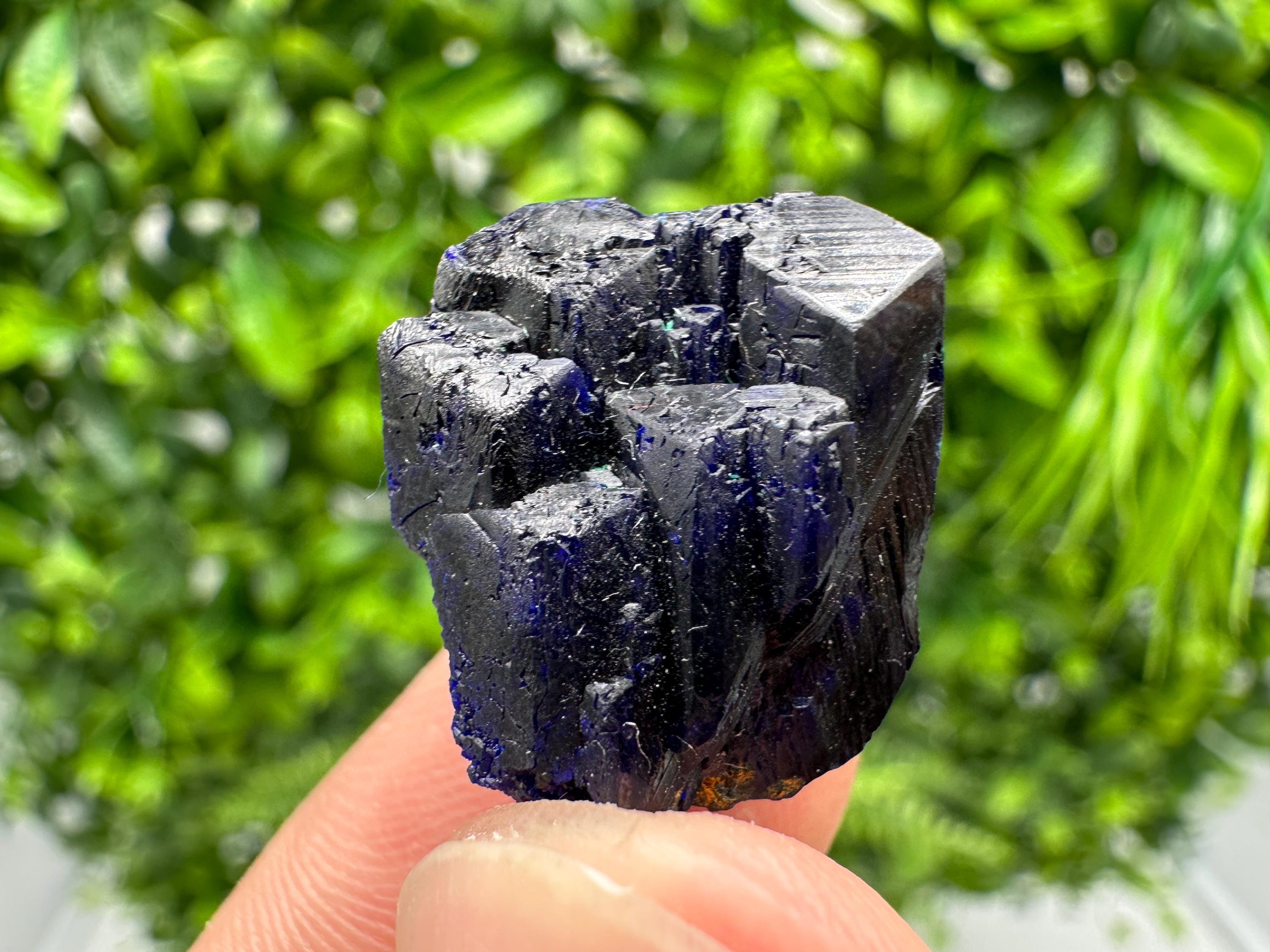 Crystallized Azurite-Kerrouchen,Morocco-Blue Azurite Specimen-High Quality Blue Azurite-Azurite Mineral Specimen, gemmy,lustrous of Azurite